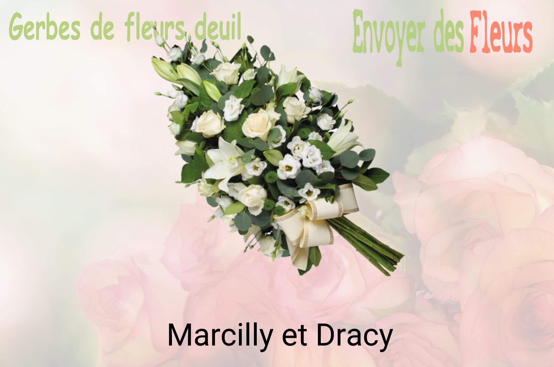 Gerbe de fleurs de deuil livrée à Marcilly-et-Dracy